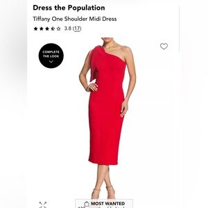 Dress the Population Scarlet One Shoulder Dress